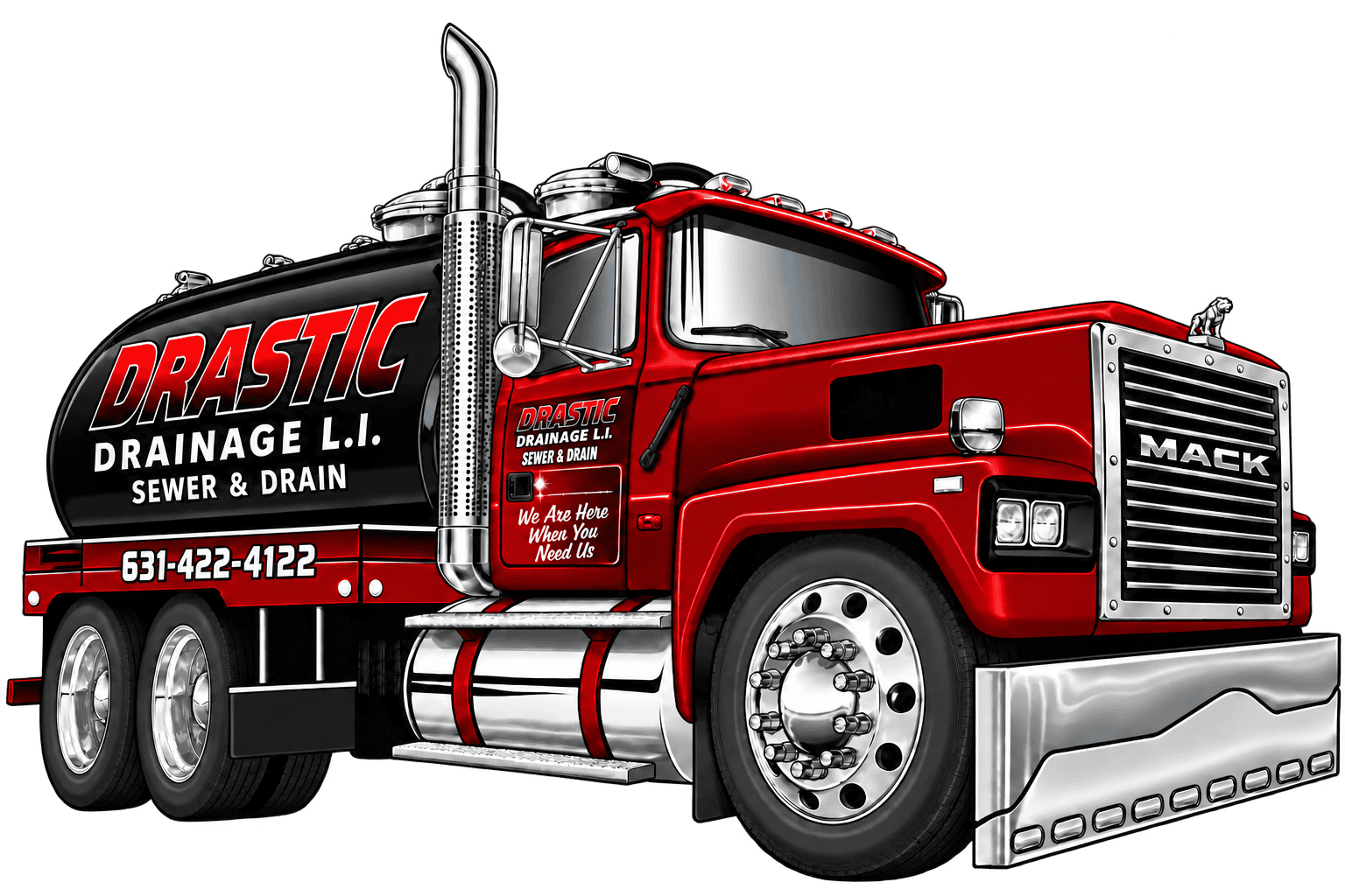 Drastic Drainage sewer and cesspool service truck
